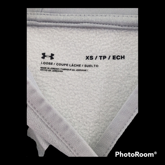 NEW Under Armour Big Logo Loose Fit Gray hoodie Size XS - Picture 3 of 7
